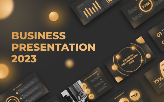 FREE Gold and Black Business Presentation Template