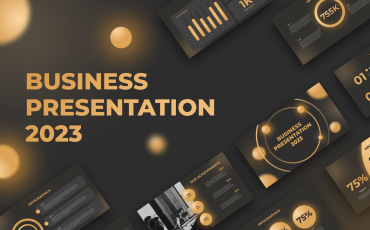 FREE Gold and Black Business Presentation Template