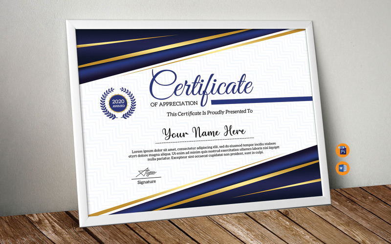 Modern Certificate of Appreciation Certificate Template