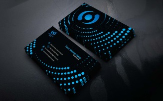 Professional and Creative Black and Blue Business Card Design - Corporate Identity