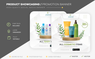 Velvet - Product Showcase Sale Social Media Banner