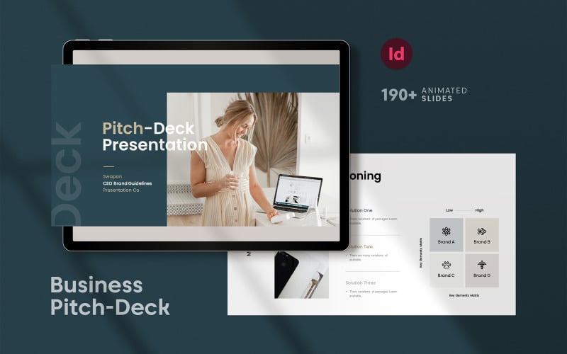 Business Pitch Deck InDesign PowerPoint Template