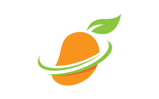 Fresh mango fruit vector illustration logo icon V13