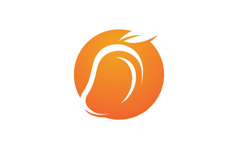 Fresh mango fruit vector illustration logo icon V8 Logo Template