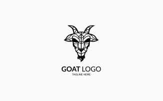 Goat head logo design template