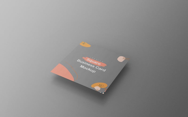 Square Business Card Mockup PSD Template Vol 01 Product Mockup