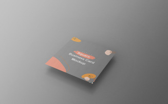 Square Business Card Mockup PSD Template Vol 01