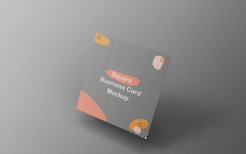 Square Business Card Mockup PSD Template Vol 02 Product Mockup