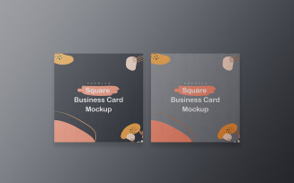 Square Business Card Mockup PSD Template Vol 06