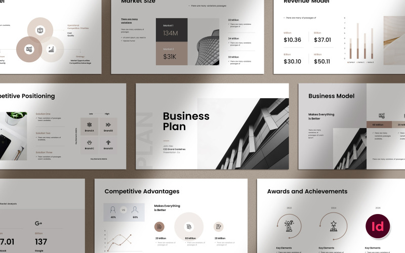 Business Plan InDesign Template PowerPoint Template