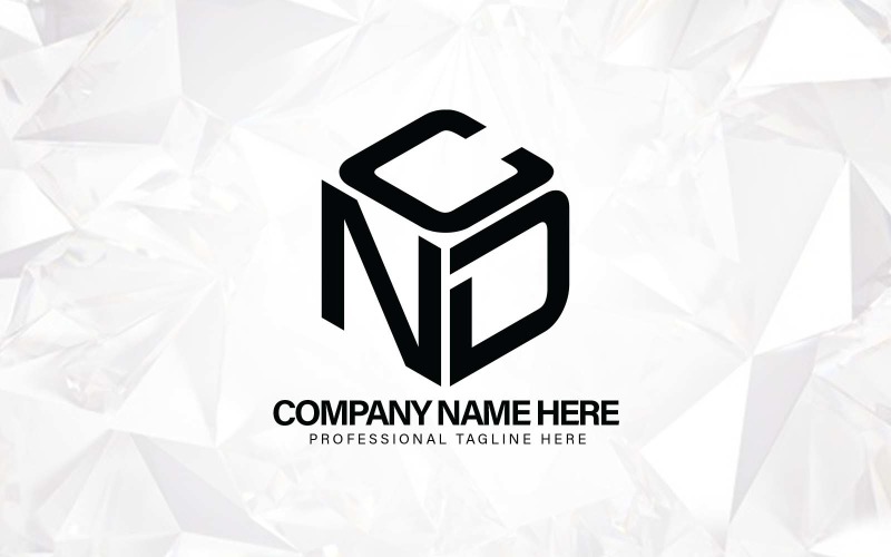 NDC three letters creative logo with hexagon - Brand Identity Logo Template