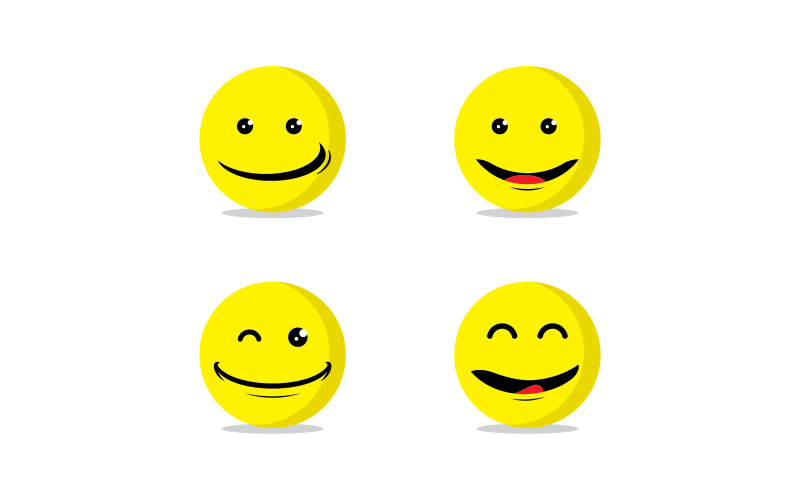 Smile emote Vector Template Design V19 Logo Template