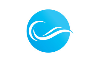 Wave vector illustration logo icon V13