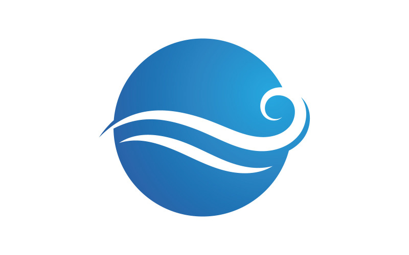 Wave vector illustration logo icon V14 Logo Template