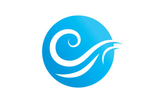 Wave vector illustration logo icon V15