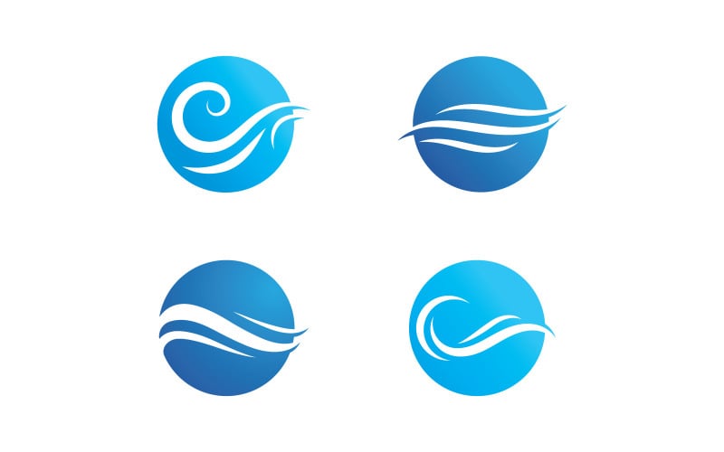 Wave vector illustration logo icon V16 Logo Template
