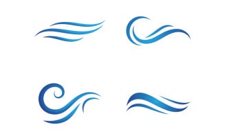 Wave vector illustration logo icon V17