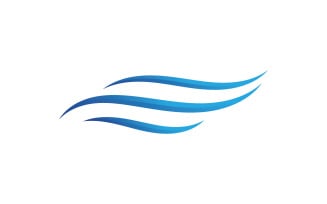 Wave vector illustration logo icon V2