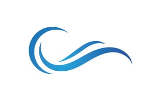 Wave vector illustration logo icon V3