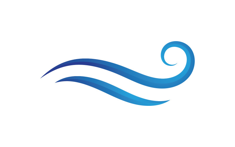 Wave vector illustration logo icon V6 Logo Template