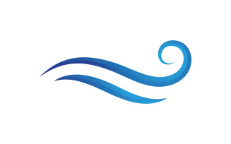 Wave vector illustration logo icon V6