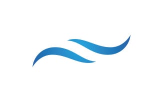 Wave vector illustration logo icon V9