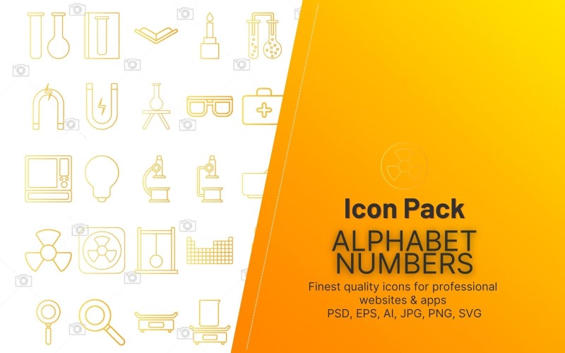 Icon Pack: 50 Chemistry Icons Icon Set