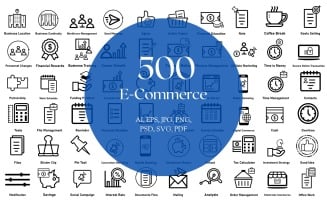 Icon Pack: 500 E-Commerce Icons