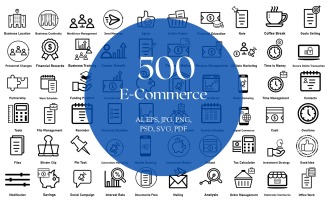 Icon Pack: 500 E-Commerce Icons