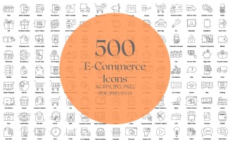 Mega Pack: 500 E-Commerce Icons