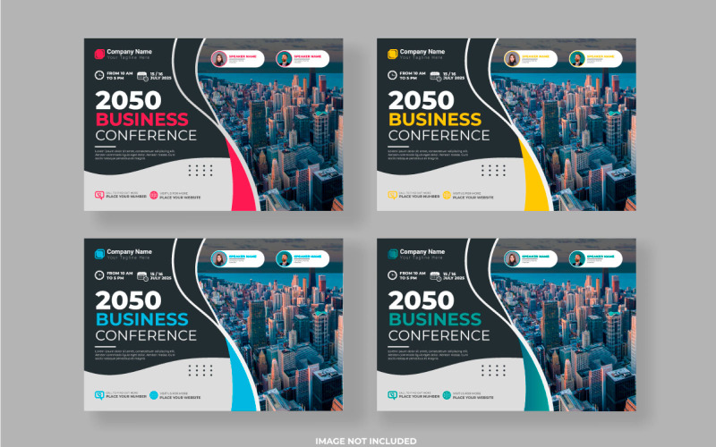 Corporate abstract business conference flyer or horizontal flyer and invitation flyer Illustration