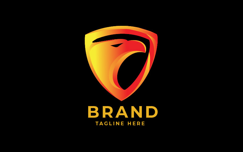 Eagle Head Shield Gradient Logos Logo Template