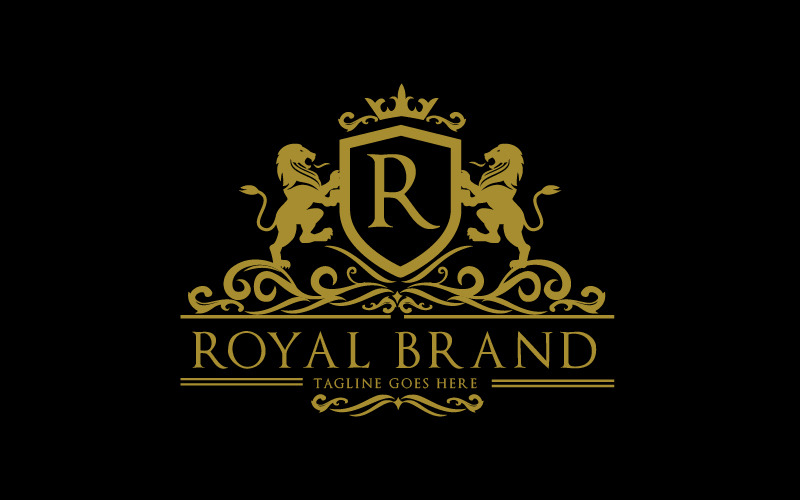 Royal Lion Heraldic Logos Logo Template