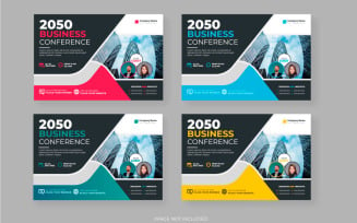 Vector Corporate abstract business conference flyer or flyer and invitation banner