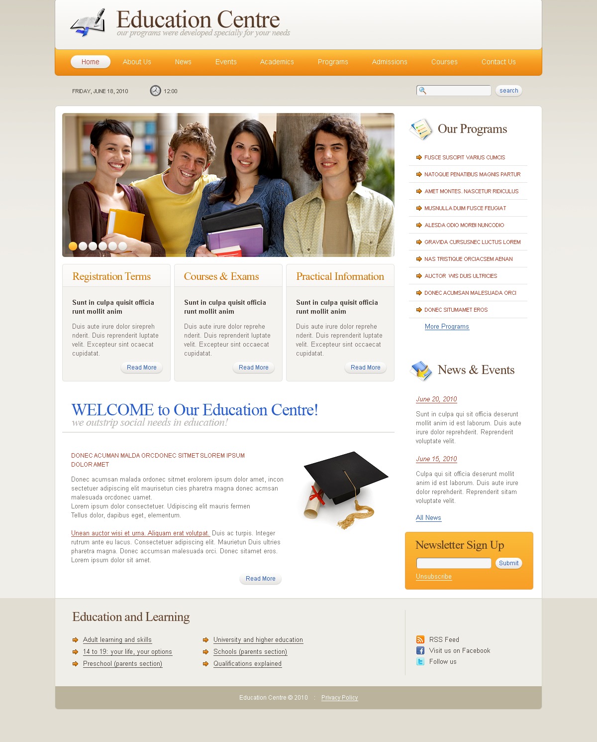 Education Website Template #30242