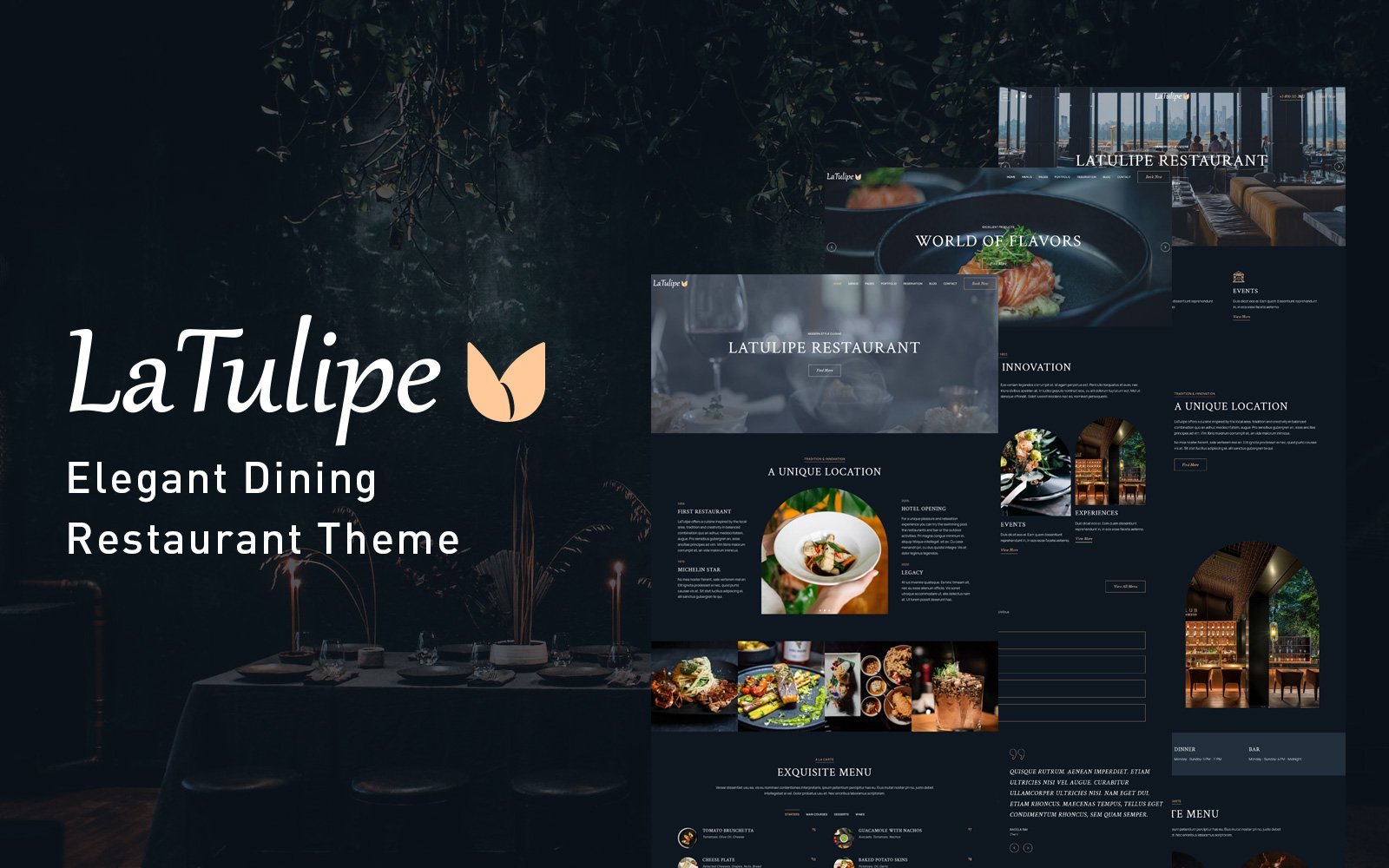 Kit Graphique #302015 Restaurant Theme Web Design - Logo template Preview