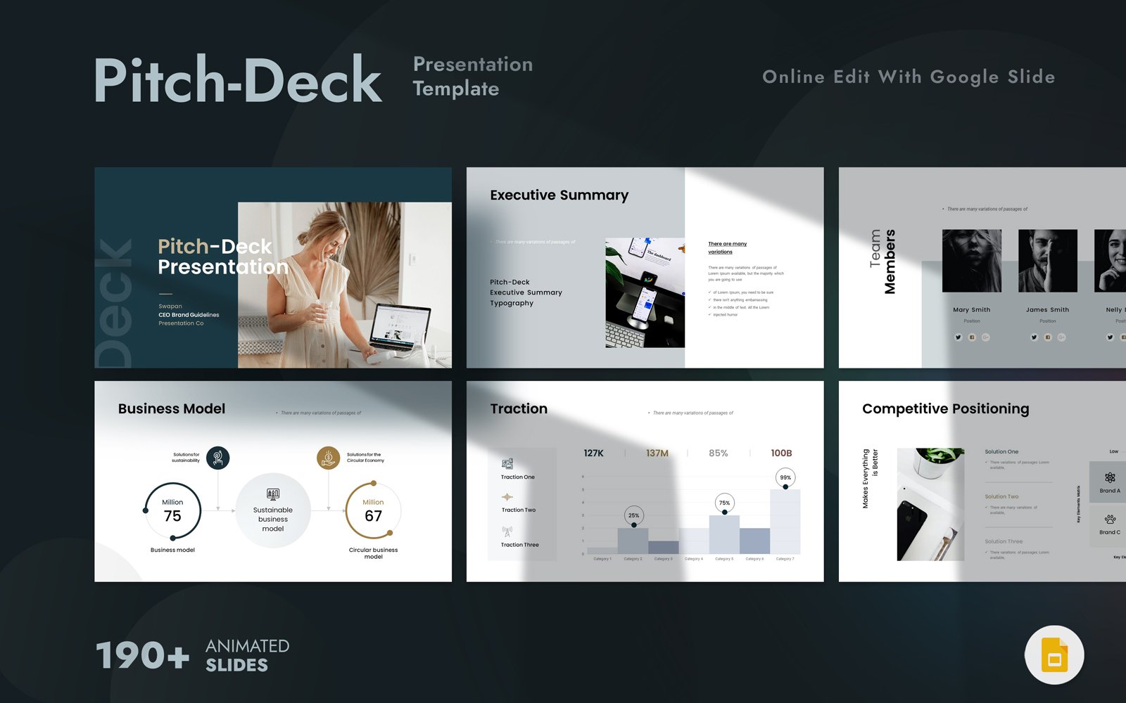 Template #302053 Pitch Deck Webdesign Template - Logo template Preview
