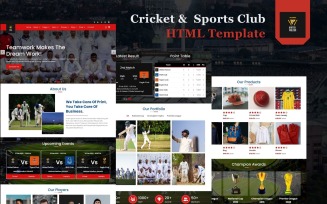 Falcon - Cricket & Sports Club HTML5 Website Template