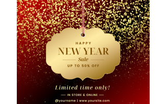 New Year Sale Promotion Banner Poster Template