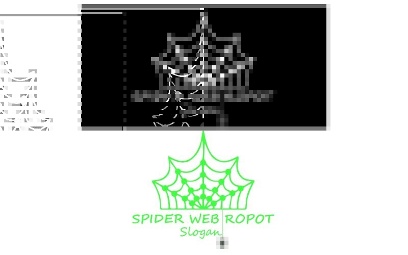 Spider Web Ropot Template Logo Template
