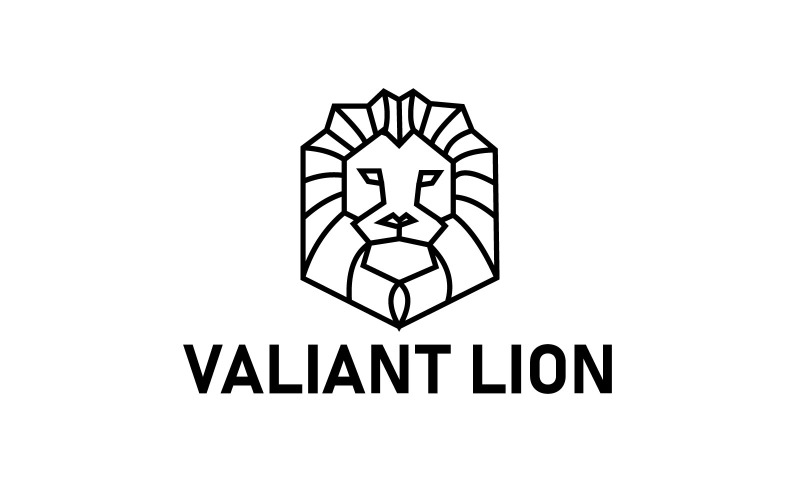 Valiant Lion Free Logo Animal Vector Modern Template Business Colorful Finance Logo Template