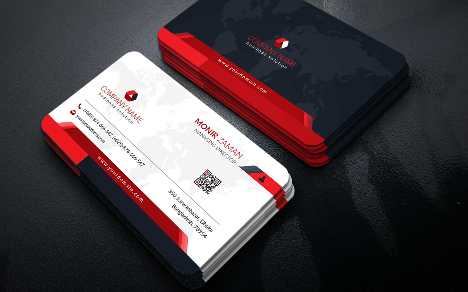 Personal or Office Business Card Template V.006