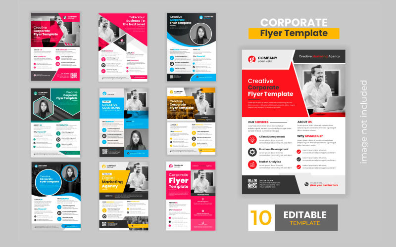 Corporate business flyer template design flyer template or Creative business event flyer design Illustration