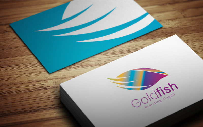 Gold Fish and Golden Seafish Logo Logo Template
