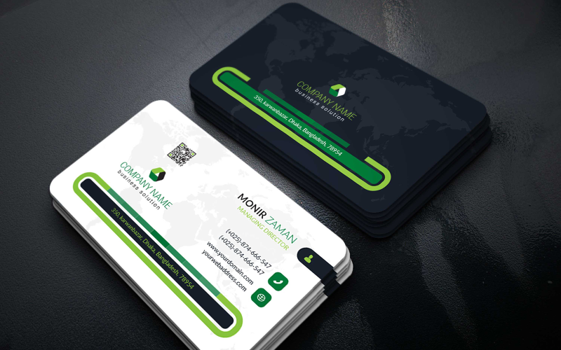 Personal or Office Business Card Template V.005 Corporate Identity