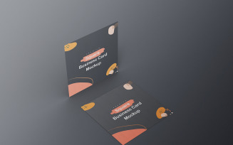 Square Business Card Mockup PSD Template Vol 12