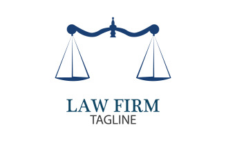 Law Firm Logo And Icon Design Template Vector 10