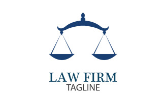 Law Firm Logo And Icon Design Template Vector 13