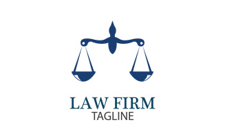 Law Firm Logo And Icon Design Template Vector 14