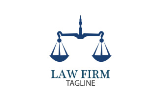 Law Firm Logo And Icon Design Template Vector 15